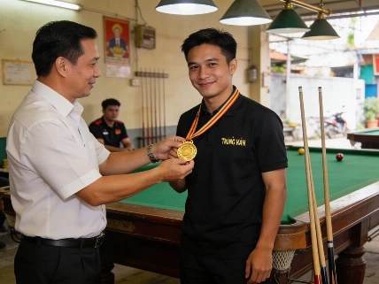 Truong Chi Khanh claims three cushion billiards gold at Vinh Long regional games UAE Cue Sports