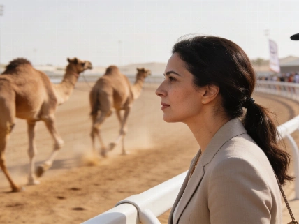 Joni Ernst Watches Al Ain's Heritage Camel Race UAE Cue Sports