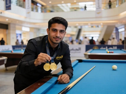 خالد الغامدي wins both men's titles at Saudi billiards championship UAE Cue Sports